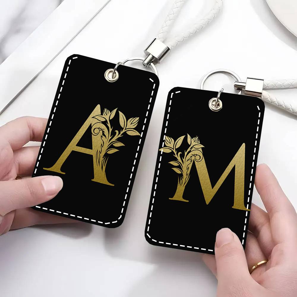 Monogram Keychain Leather - Letter Monogram Card Case Keychain Access