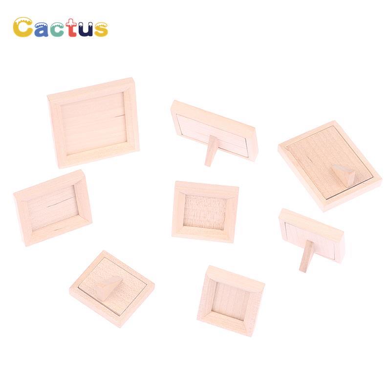 Engraved Wood Frame - 1Pc 1/12 Dollhouse Miniature Wood Photo