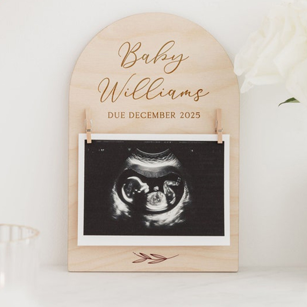 Personalised Pregnancy Announc - đánh giá và giá Engraved Wood Frame