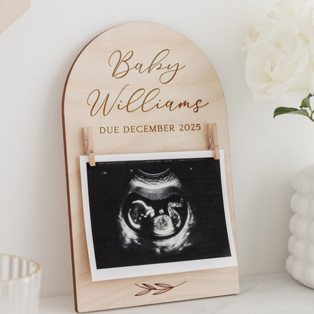 Personalised Pregnancy Announc - đánh giá và giá Engraved Wood Frame