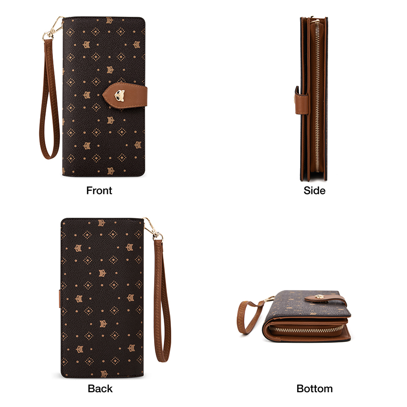 FOXER Women Long Wallet Card & - đánh giá và giá Monogram Keychain Leather