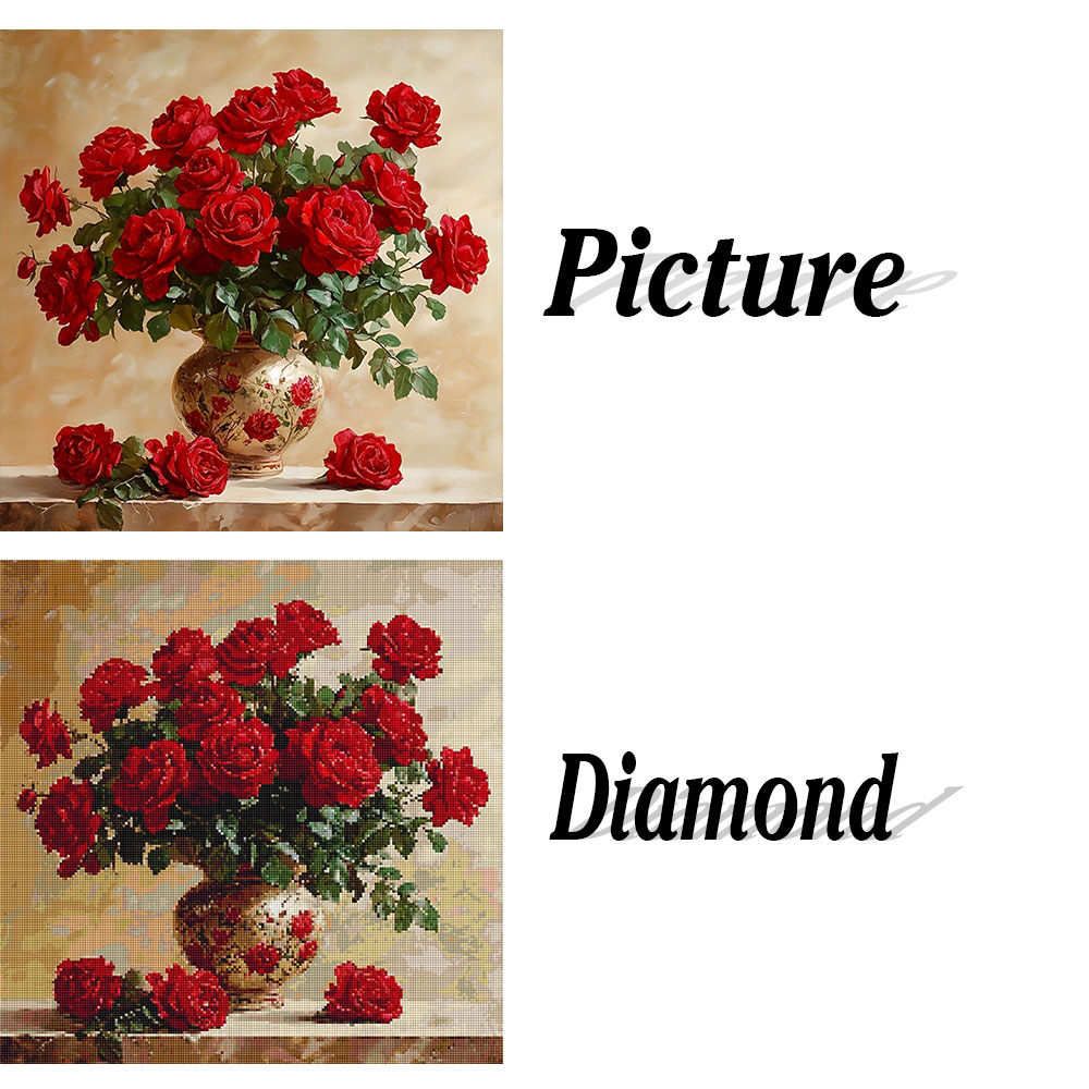 Rose Diamond Painting Full Squ - đánh giá và giá Photo Mosaic Print