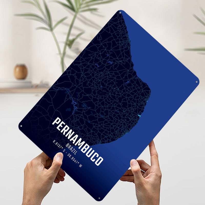 Pernambuco Midnight City Map M - đánh giá và giá Custom Map Poster