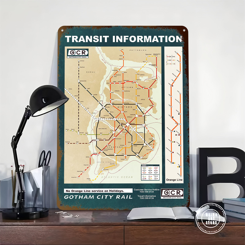 Gotham City Map Printed Poster - đánh giá và giá Custom Map Poster