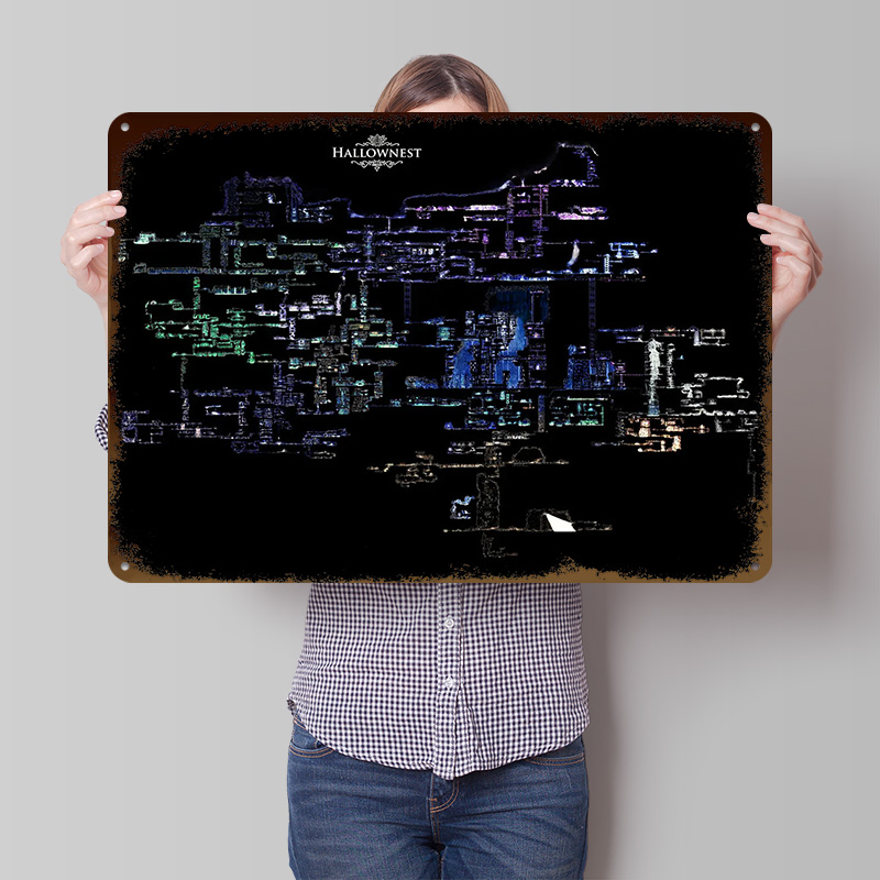 Hollow Knight Hallownest Map L - đánh giá và giá Custom Map Poster