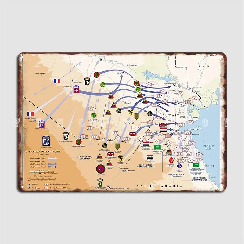 Operation Desert Storms Ground - đánh giá và giá Custom Map Poster