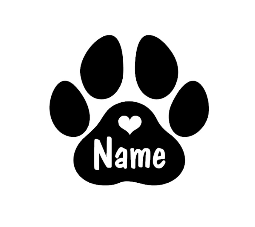 2pcs Personalised Paw Print wi - đánh giá và giá Pet Portrait Custom
